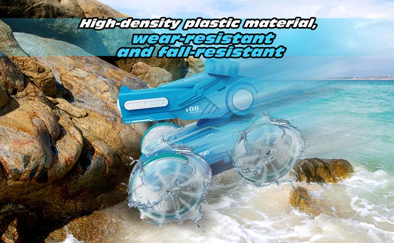 【Tecnock 】 All Terrain RC cars for kidsamphibious tank model automatic water spray toycar with light effects, summer toys, children/adulttoys