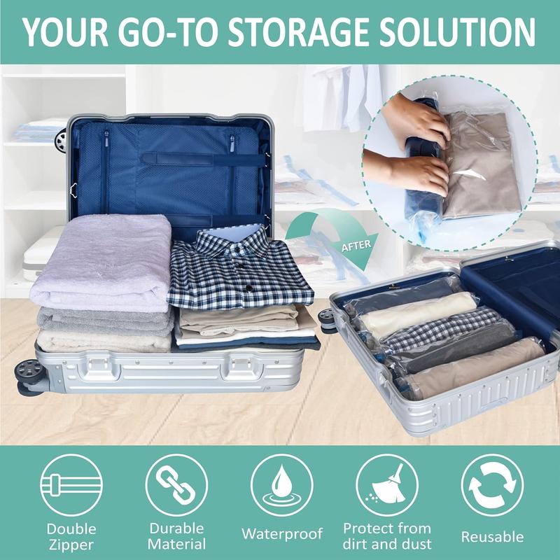 20 Pcs Vacuum Storage Bags with Electric Air Pump,Luggage space save, Vacuum Sealed Storage Bags for Clothing