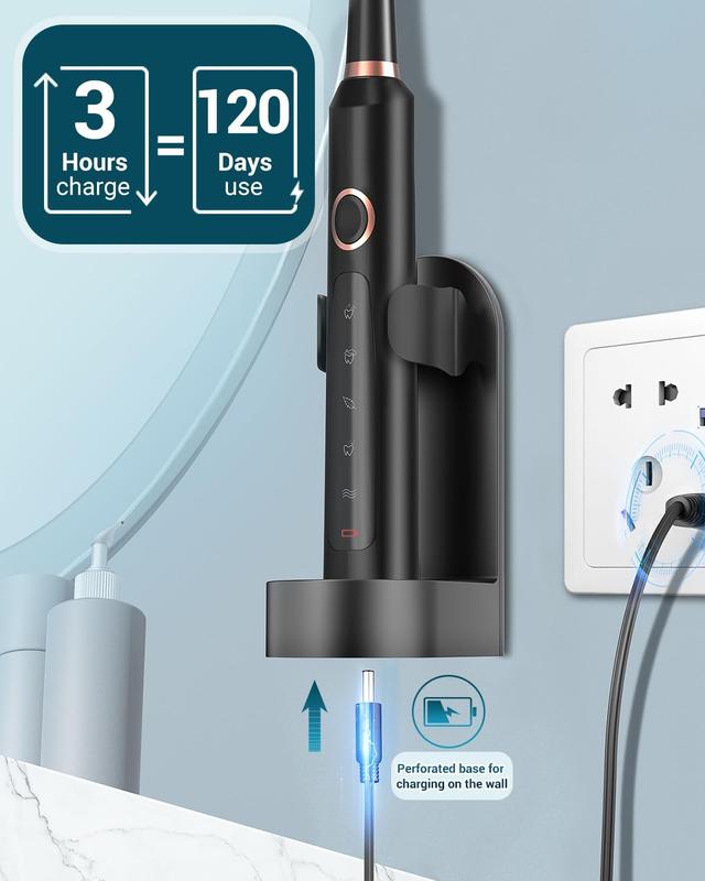 RTAUYS Sonic Electric Toothbrush for Adults - Rechargeable Electric Toothbrushes