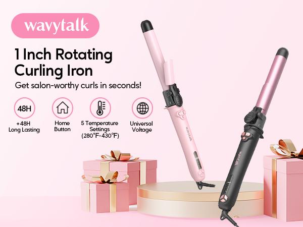 Wavytalk Rotating Curling Iron 1 inch