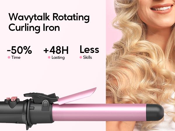 Wavytalk Rotating Curling Iron 1 inch