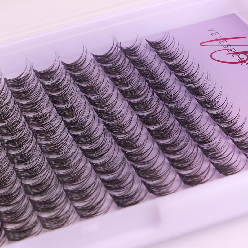 Veyesbeauty LuxeBold Cluster Lashes Kit Invisible Band Lashes Eyelashes