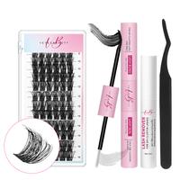 Veyesbeauty LuxeBold Cluster Lashes Kit Invisible Band Lashes Eyelashes